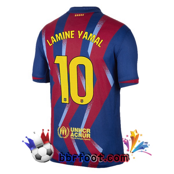 Maillot Foot FC Barcelone (LAMINE YAMAL 10) Quatrieme Bleu Rouge 2025/2026 Maillot Foot FC Barcelone (LAMINE YAMAL 10) Quatrieme Bleu Rouge 2025/2026