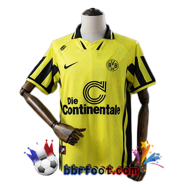Maillot Foot Dortmund BVB Retro Domicile Jaune 1996-1997 Maillot Foot Dortmund BVB Retro Domicile Jaune 1996-1997