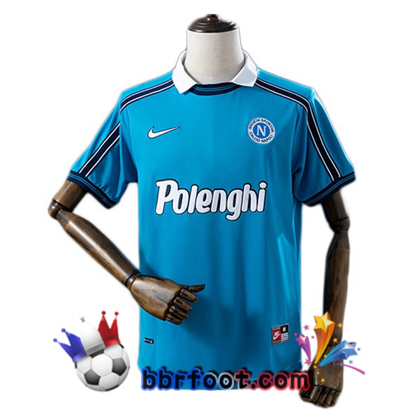 Maillot Foot SSC Naples Retro Domicile Bleu 1998-1999 Maillot Foot SSC Naples Retro Domicile Bleu 1998-1999