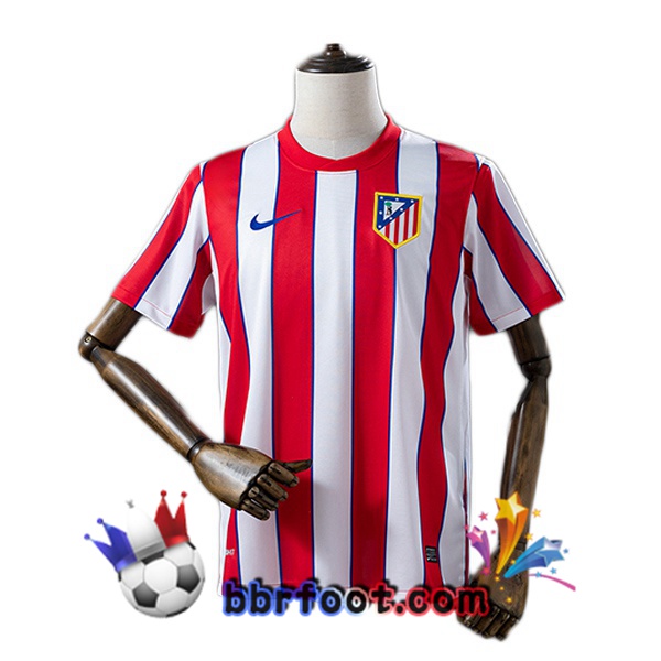 Maillot Foot Atletico Madrid Retro Domicile Rouge Blanc 2011-2012