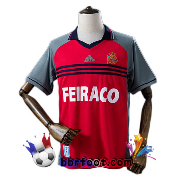 Maillot Foot Deportivo de La Coruna Retro Third Rouge 2000-2001 Maillot Foot Deportivo de La Coruna Retro Third Rouge 2000-2001