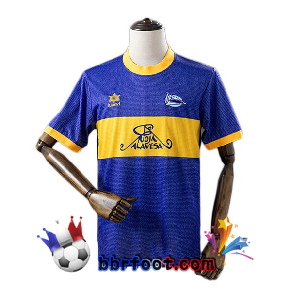 Maillot Foot Deportivo Alaves Retro UEFA Cup Final Bleu 2000-2001 Maillot Foot Deportivo Alaves Retro UEFA Cup Final Bleu 2000-2001