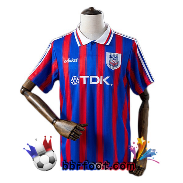 Maillot Foot Crystal Palace Retro Domicile Bleu Rouge 1996-1998