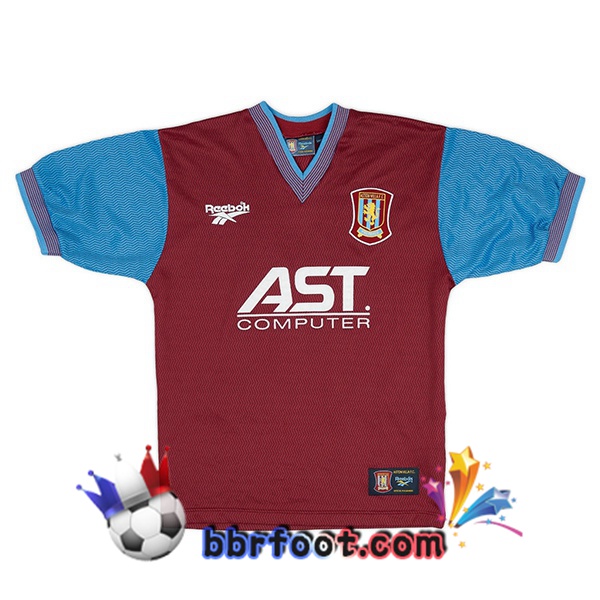 Maillot Foot Aston Villa Retro Domicile Marron 1997-1998 Maillot Foot Aston Villa Retro Domicile Marron 1997-1998