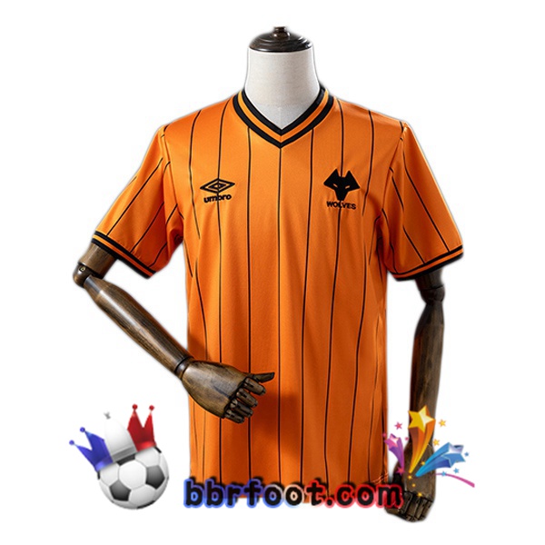 Maillot Foot Wolves Retro Domicile Jaune 1985-1986 Maillot Foot Wolves Retro Domicile Jaune 1985-1986