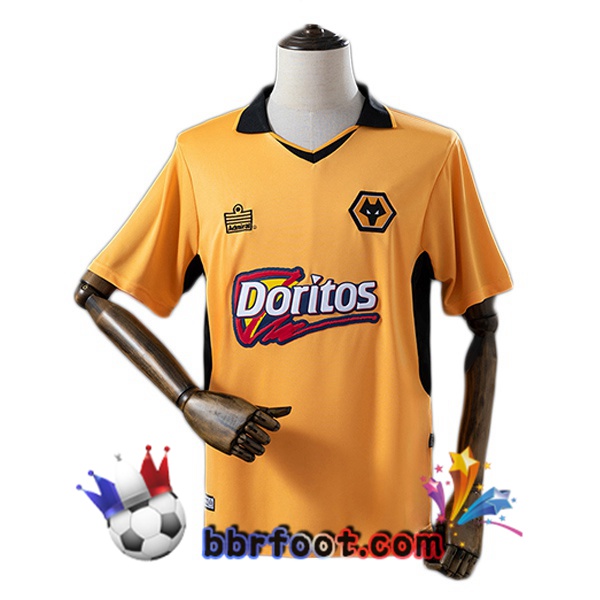Maillot Foot Wolves Retro Domicile Jaune 2002-2004 Maillot Foot Wolves Retro Domicile Jaune 2002-2004