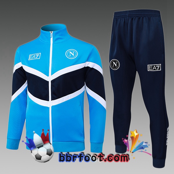 Survetement Foot - Veste SSC Naples Enfant Bleu 2025/2026 Survetement Foot - Veste SSC Naples Enfant Bleu 2025/2026