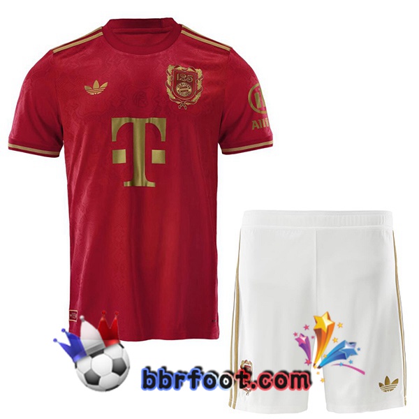 Maillot Foot Bayern Munich Enfant Édition 125e Anniversaire Rouge 2025/2026