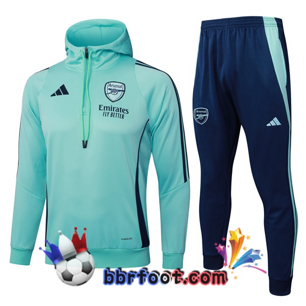 Survetement Foot - Sweat A Capuche Arsenal Vert 2025/2026