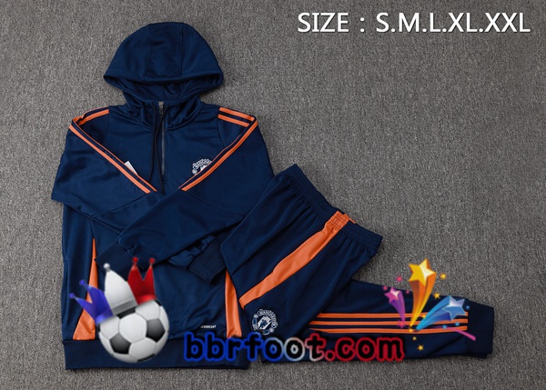 Survetement Foot - Sweat A Capuche Manchester United Bleu Royal 2025/2026