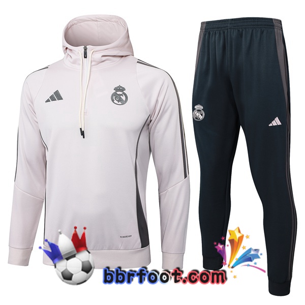 Survetement Foot - Sweat A Capuche Real Madrid Rose 2025/2026