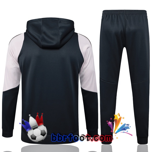 Survetement Foot - Sweat A Capuche Real Madrid Noir Rose 2025/2026