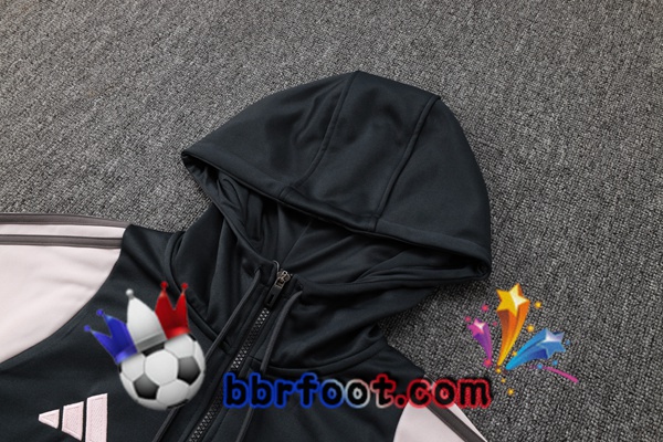 Survetement Foot - Sweat A Capuche Real Madrid Noir Rose 2025/2026