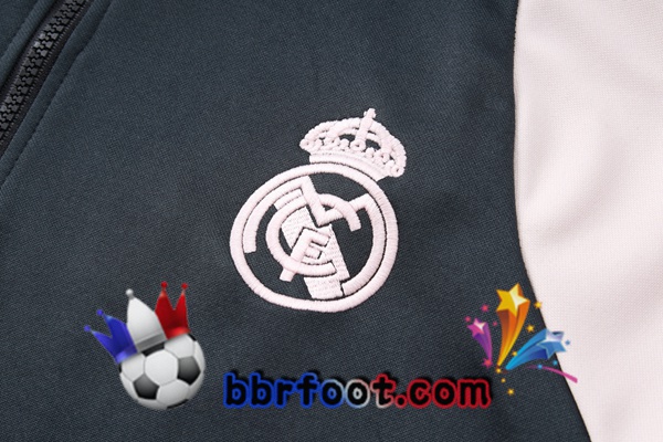 Survetement Foot - Sweat A Capuche Real Madrid Noir Rose 2025/2026