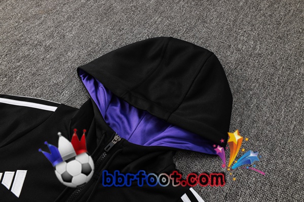Survetement Foot - Sweat A Capuche Real Madrid Noir 2025/2026