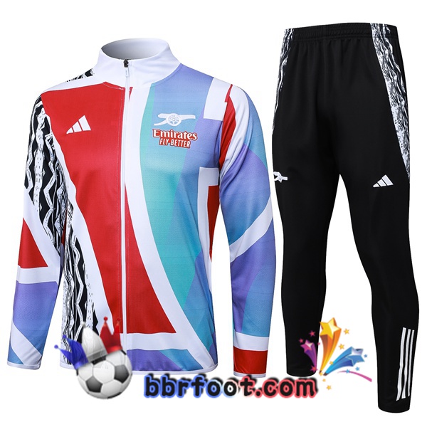 Survetement Foot - Veste Arsenal Rouge Blanc 2025/2026