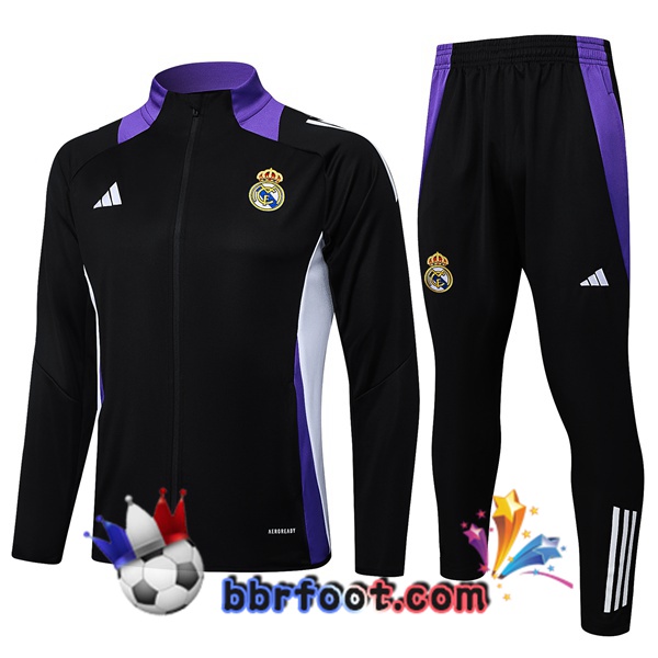 Survetement Foot - Veste Real Madrid Noir 2025/2026