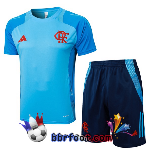 Ensemble Training T-Shirts Flamengo + Shorts Bleu 2025/2026