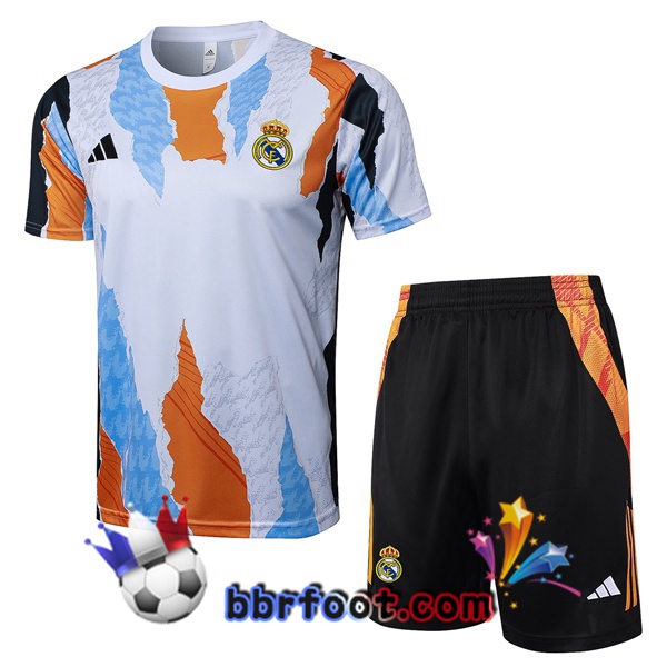 Ensemble Training T-Shirts Real Madrid + Shorts Blanc 2025/2026