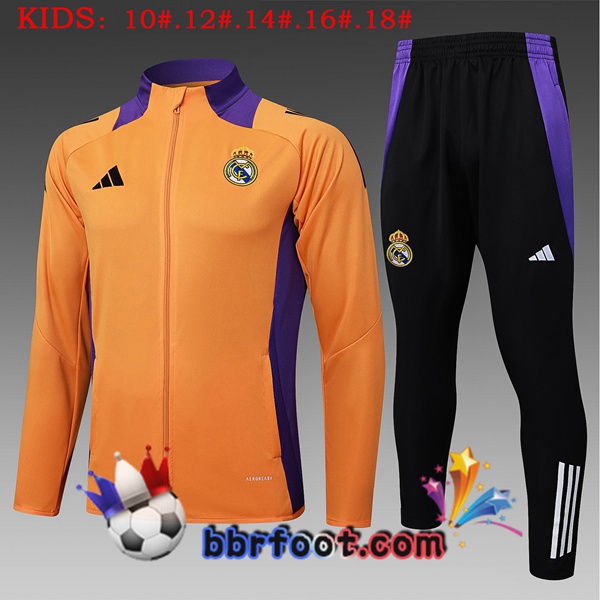 Survetement Foot - Veste Real Madrid Enfant Jaune 2025/2026