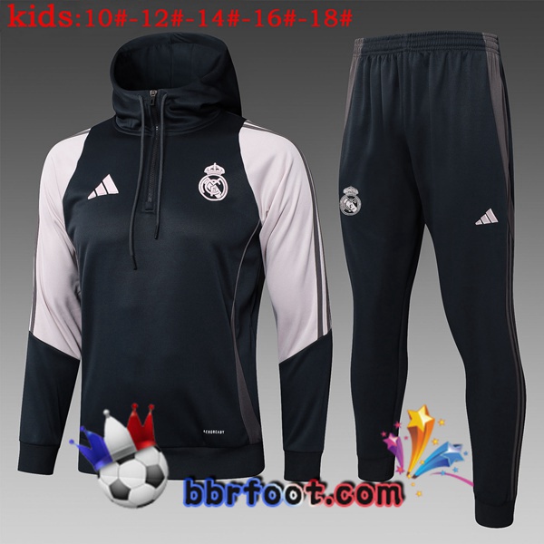 Survetement Foot - Coupe Vent Real Madrid Enfant Noir 2025/2026