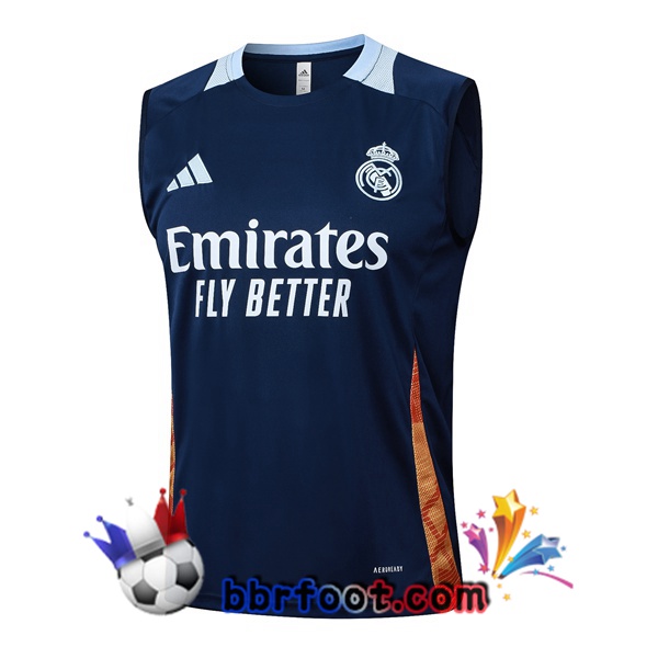 Gilet Foot Real Madrid Bleu Royal 2025/2026