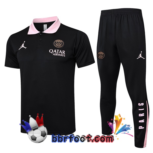 Polo Foot Jordan Paris PSG + Pantalon Noir 2025/2026
