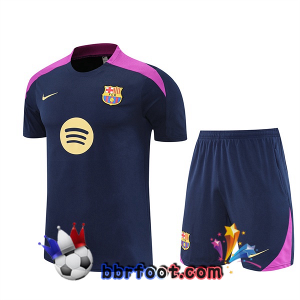 Ensemble Training T-Shirts FC Barcelone + Shorts Bleu Royal 2025/2026 Ensemble Training T-Shirts FC Barcelone + Shorts Bleu Royal 2025/2026