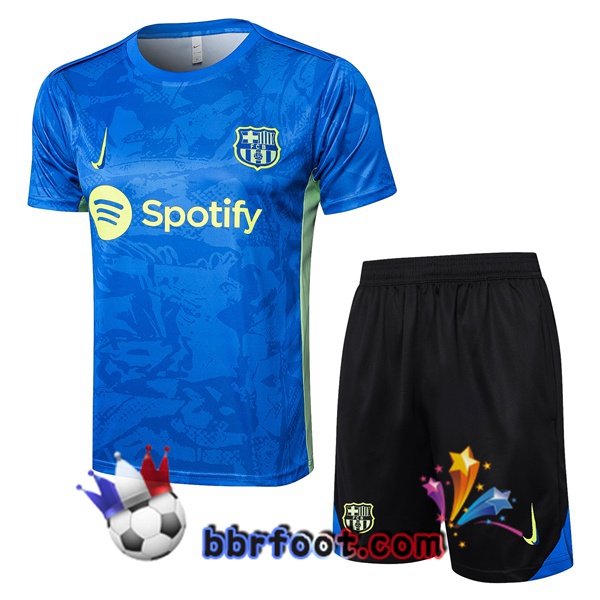 Ensemble Training T-Shirts FC Barcelone + Shorts Bleu 2025/2026 Ensemble Training T-Shirts FC Barcelone + Shorts Bleu 2025/2026