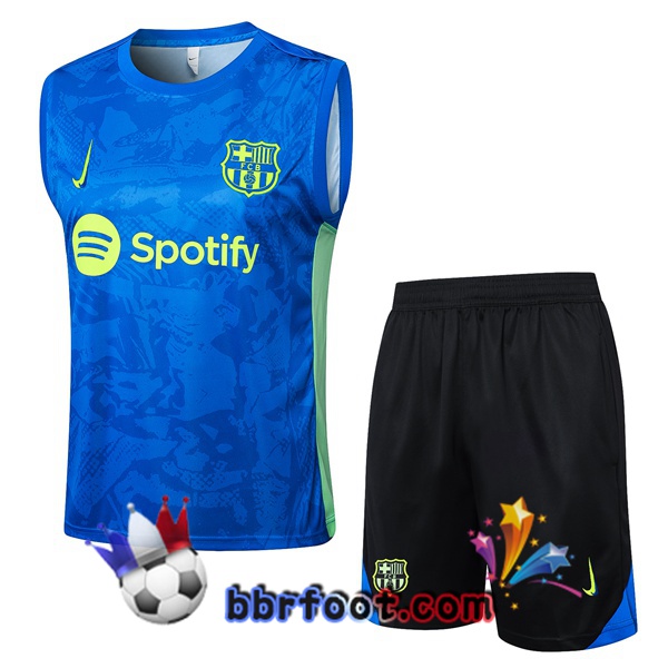 Gilet Foot FC Barcelone + Shorts Bleu 2025/2026