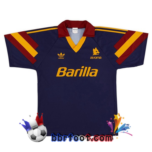 Maillot Foot AS Roma Retro Third Bleu Royal 1991-1992