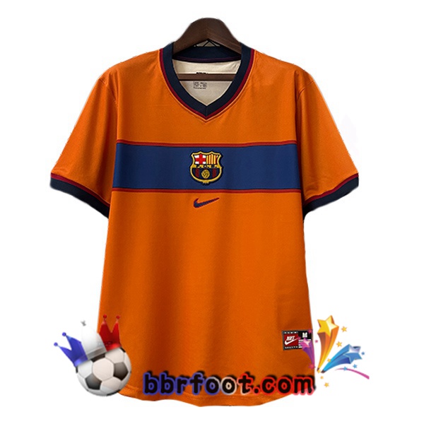 Maillot Foot FC Barcelone Retro Third Jaune 1998-1999
