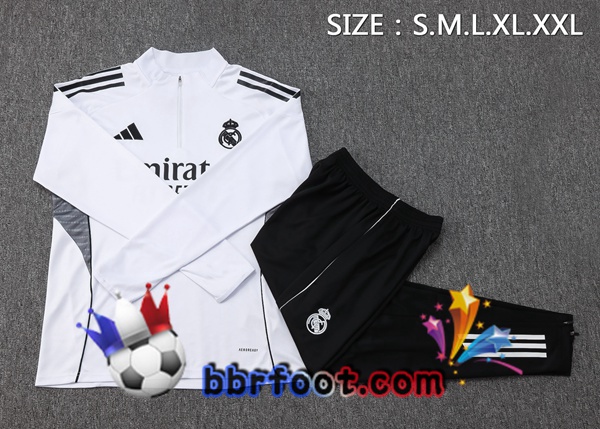 Survetement Foot Real Madrid Blanc 2025/2026