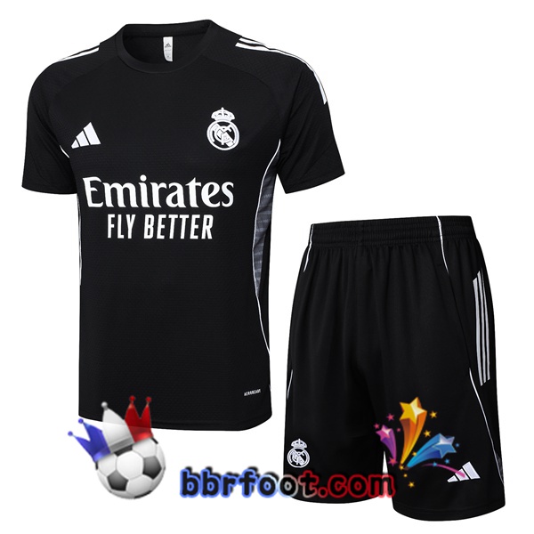 Ensemble Training T-Shirts Real Madrid + Shorts Noir 2025/2026