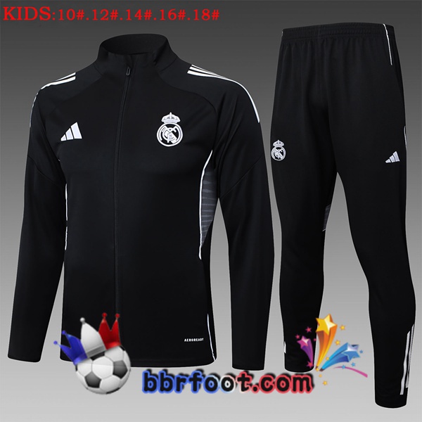 Survetement Foot - Veste Real Madrid Enfant Noir 2025/2026