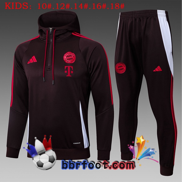 Veste A Capuche Survetement Foot Bayern Munich Enfant Rouge 2025/2026