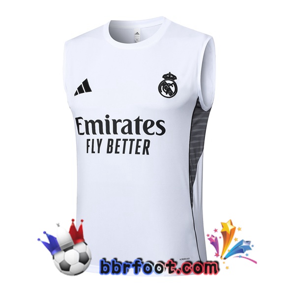 Gilet Foot Real Madrid Blanc 2025/2026