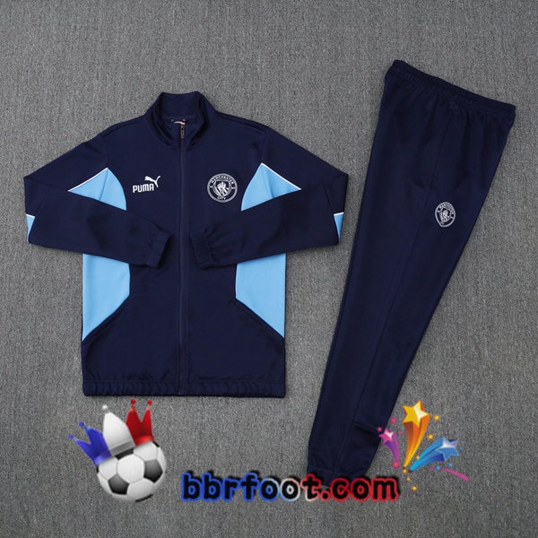 Survetement Foot - Veste Manchester City Bleu Royal 2025/2026