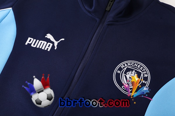Survetement Foot - Veste Manchester City Bleu Royal 2025/2026