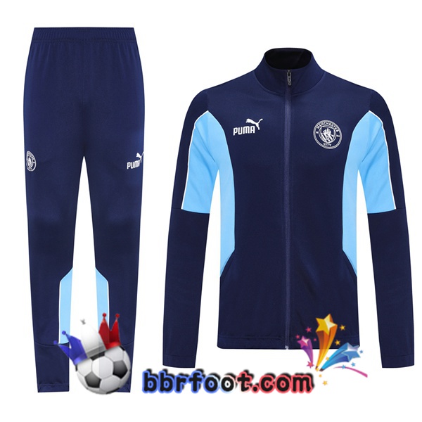 Survetement Foot - Veste Manchester City Bleu Royal 2025/2026