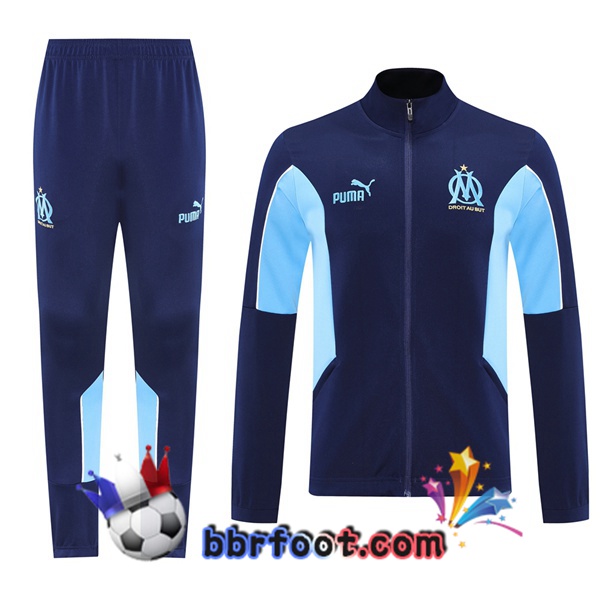 Survetement Foot - Veste Marseille OM Bleu Royal 2025/2026