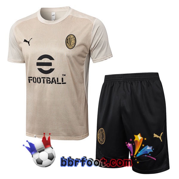 Ensemble Training T-Shirts AC Milan + Shorts Jaune 2025/2026