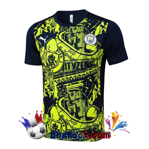 Training T-Shirts Manchester City Bleu Royal Jaune 2025/2026