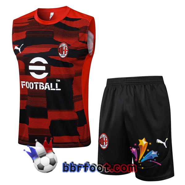 Gilet Foot AC Milan + Shorts Rouge 2025/2026
