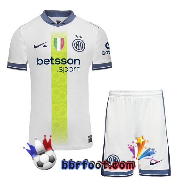 Maillot Foot Inter Milan Enfant Exterieur Édition Spéciale Blanc 2024/2025