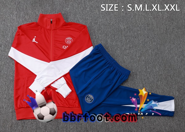 Survetement Foot - Veste Jordan Paris PSG Rouge 2025/2026