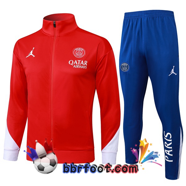 Survetement Foot - Veste Jordan Paris PSG Rouge 2025/2026