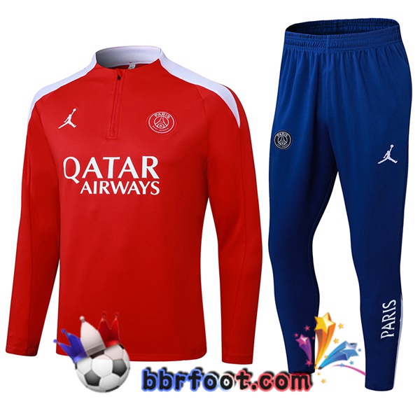 Survetement Foot Jordan Paris PSG Rouge 2025/2026