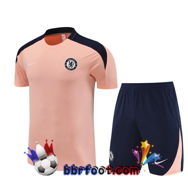 Ensemble Training T-Shirts FC Chelsea + Shorts Rose 2025/2026