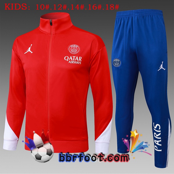 Survetement Foot - Veste Jordan Paris PSG Enfant Rouge 2025/2026